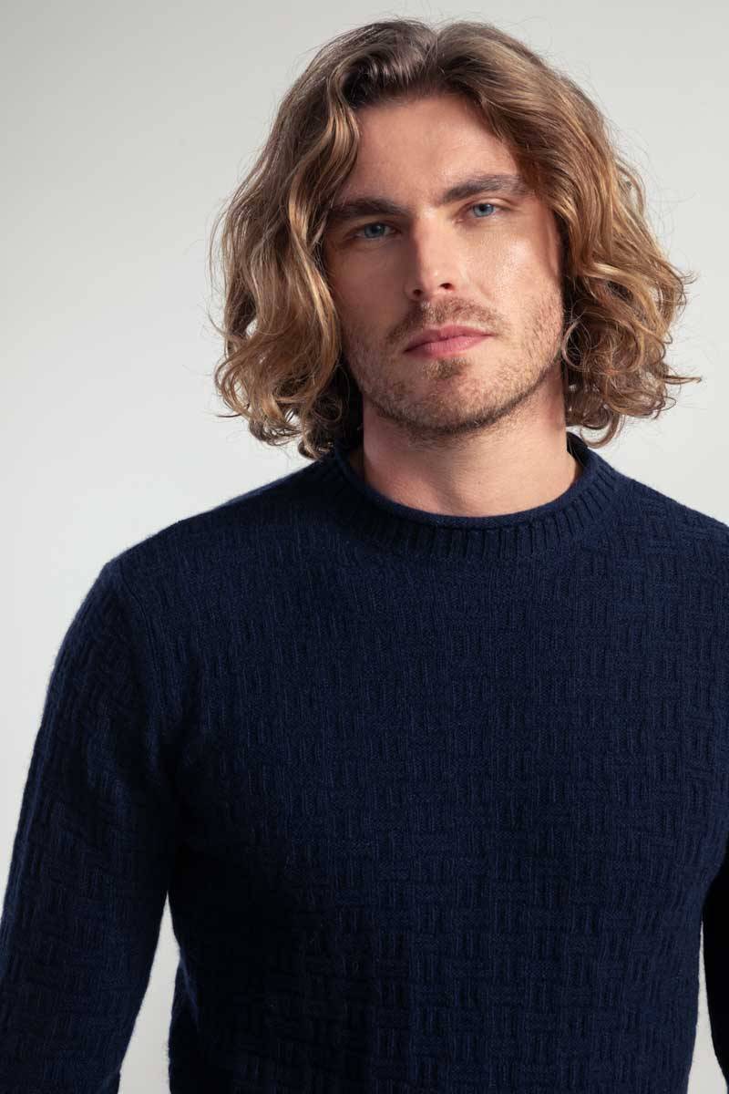Rifò FERNANDO Maglia Uomo Cashmere Rigenerato Saldi Di Fabbrica