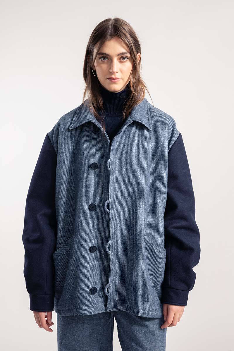 Rifò LEONE Giacca Bomber Unisex Lana Rigenerata Moda