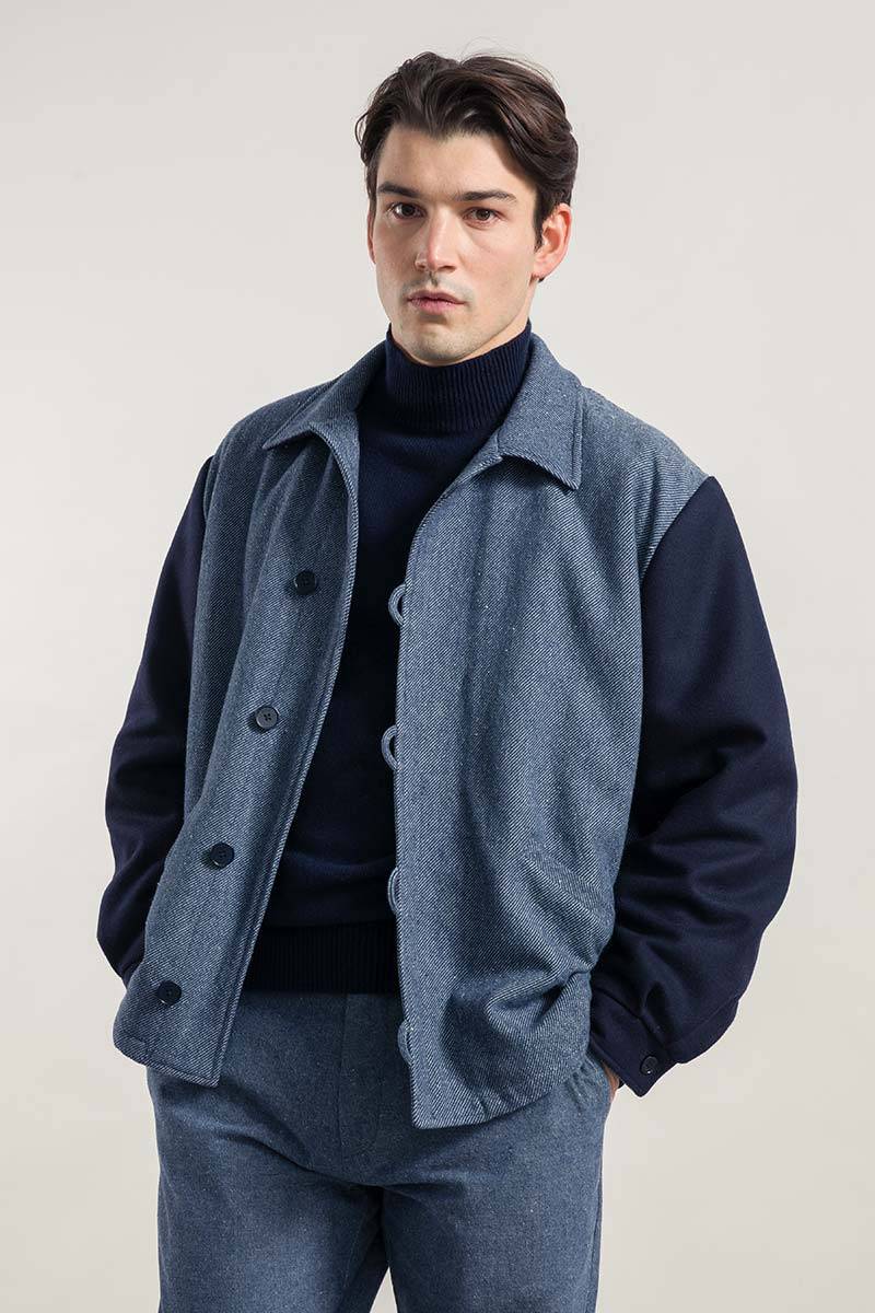 Rifò LEONE Giacca Bomber Unisex Lana Rigenerata Moda