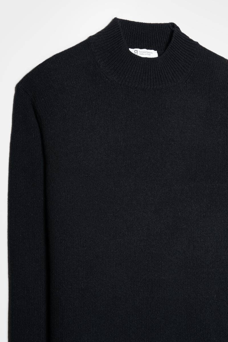 Rifò CLEMENTE Maglia Collo Alto Uomo Cashmere Rigenerato Nuovo