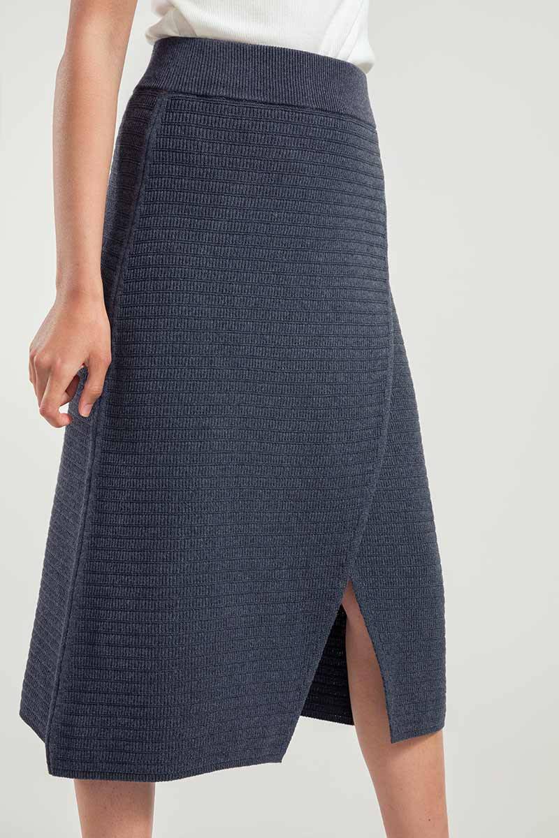 Rifò COMETA Gonna a Portafoglio in Maglia Donna Cotone Rigenerato Promozione