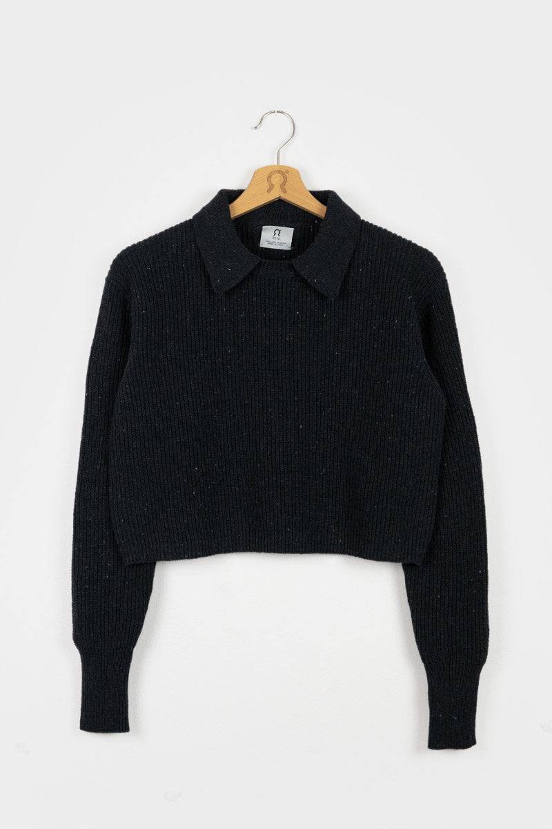 Rifò MARTINA Maglia Cropped Donna Cotone Jeans Rigenerato Promozione Limitata