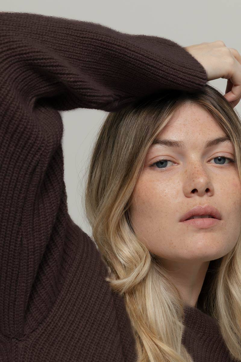 Rifò MELISSA Maglia Girocollo Donna Cashmere Rigenerato Affare Del Giorno