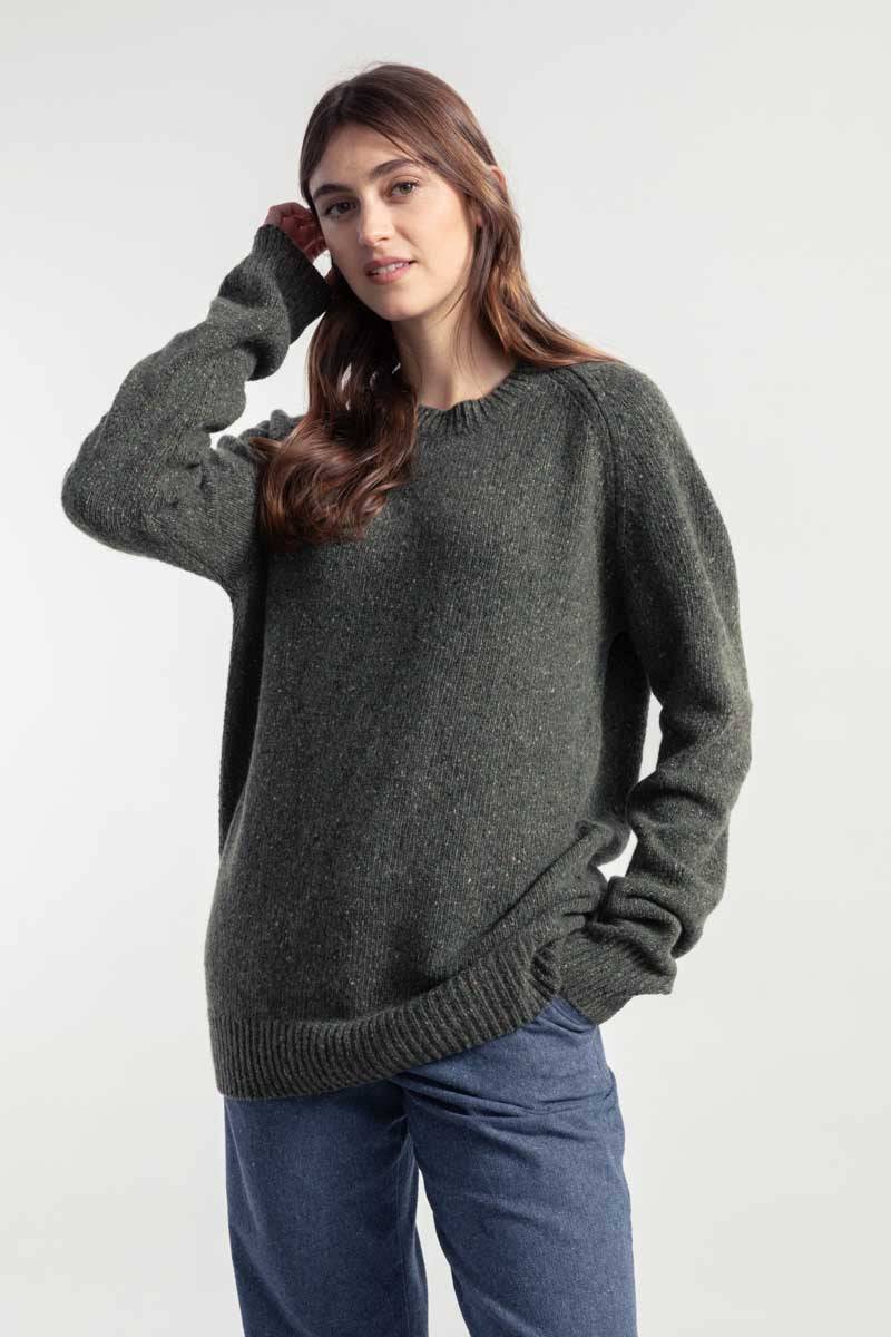 Rifò ALFREDO Maglia Girocollo Unisex Cashmere Rigenerato Prezzo Ridotto
