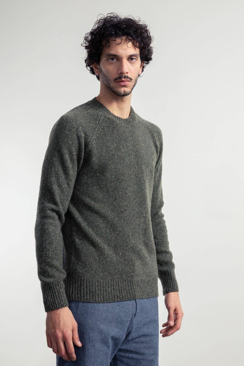 Rifò ALFREDO Maglia Girocollo Unisex Cashmere Rigenerato Prezzo Ridotto