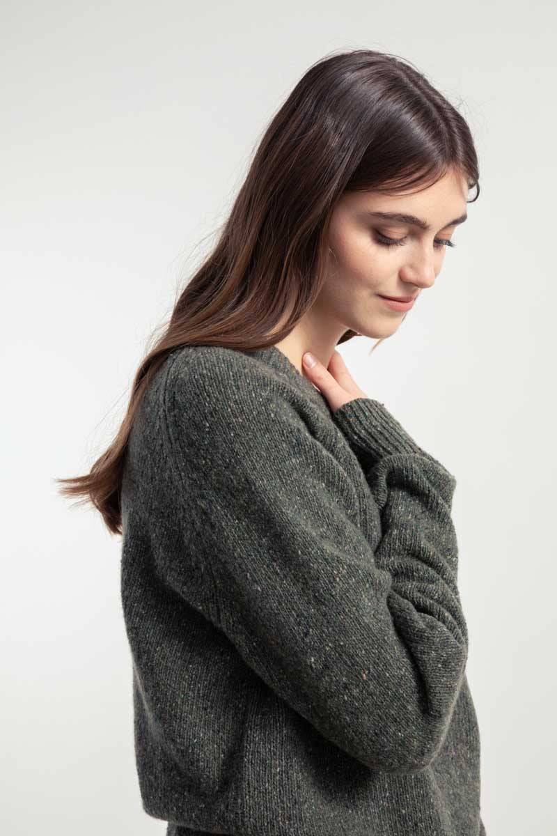 Rifò ALFREDO Maglia Girocollo Unisex Cashmere Rigenerato Prezzo Ridotto