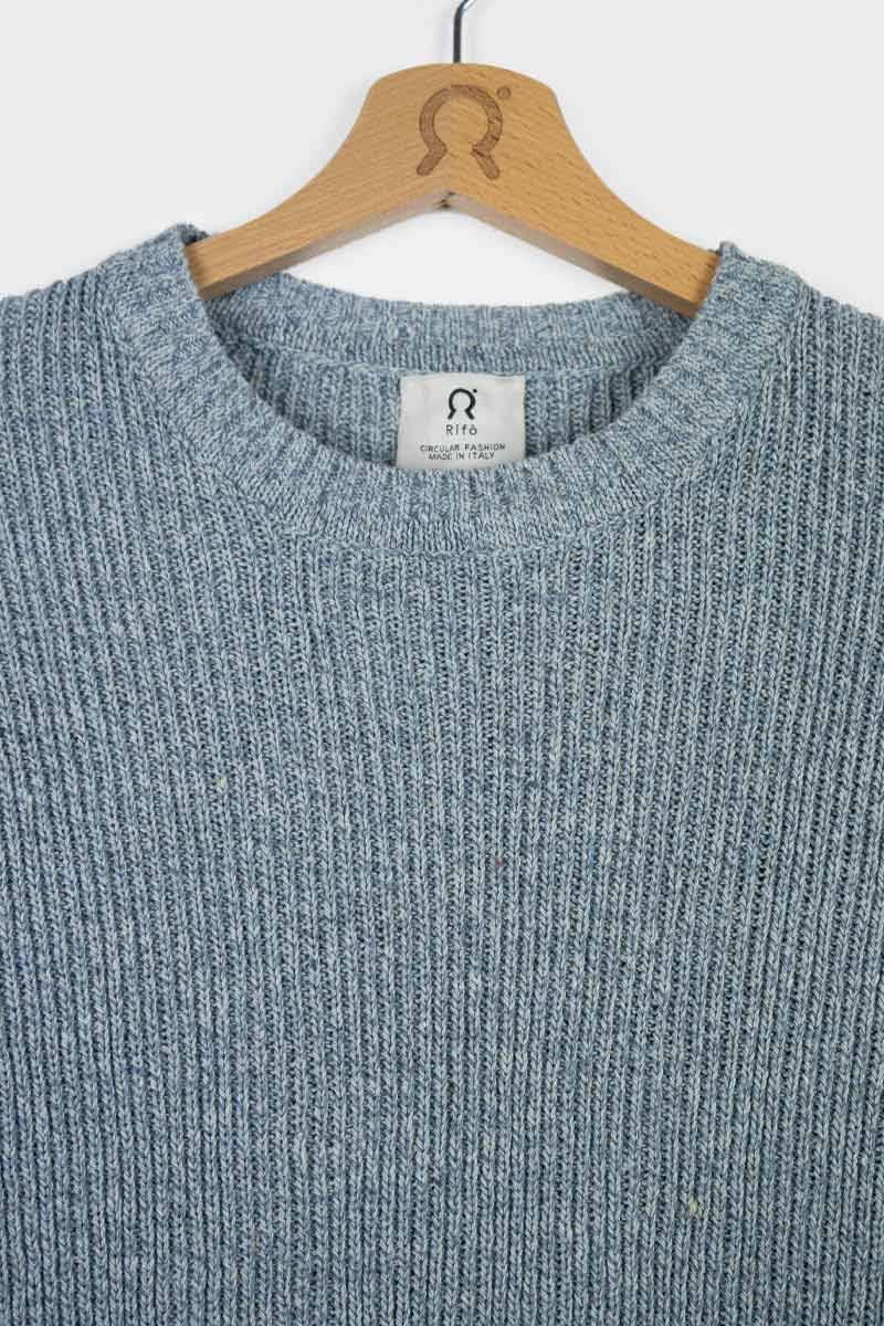 Rifò COSIMO Maglia Uomo Cotone Jeans Rigenerato Convenienza