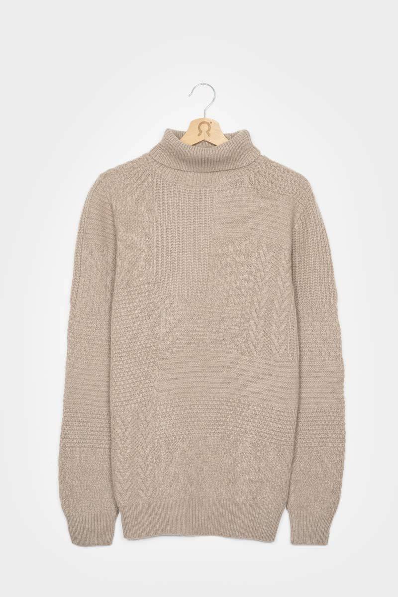 Rifò BARTOLOMEO Maglia Collo Alto Uomo Cashmere Rigenerato Sconto
