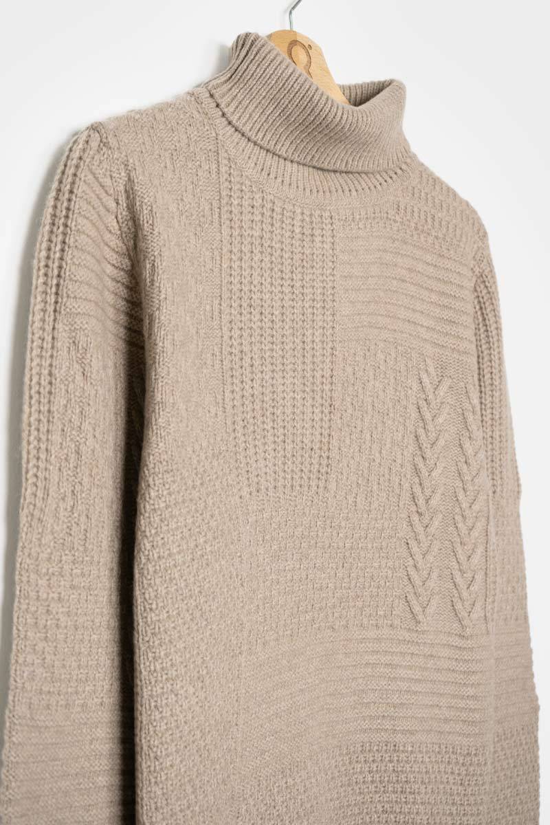 Rifò BARTOLOMEO Maglia Collo Alto Uomo Cashmere Rigenerato Sconto