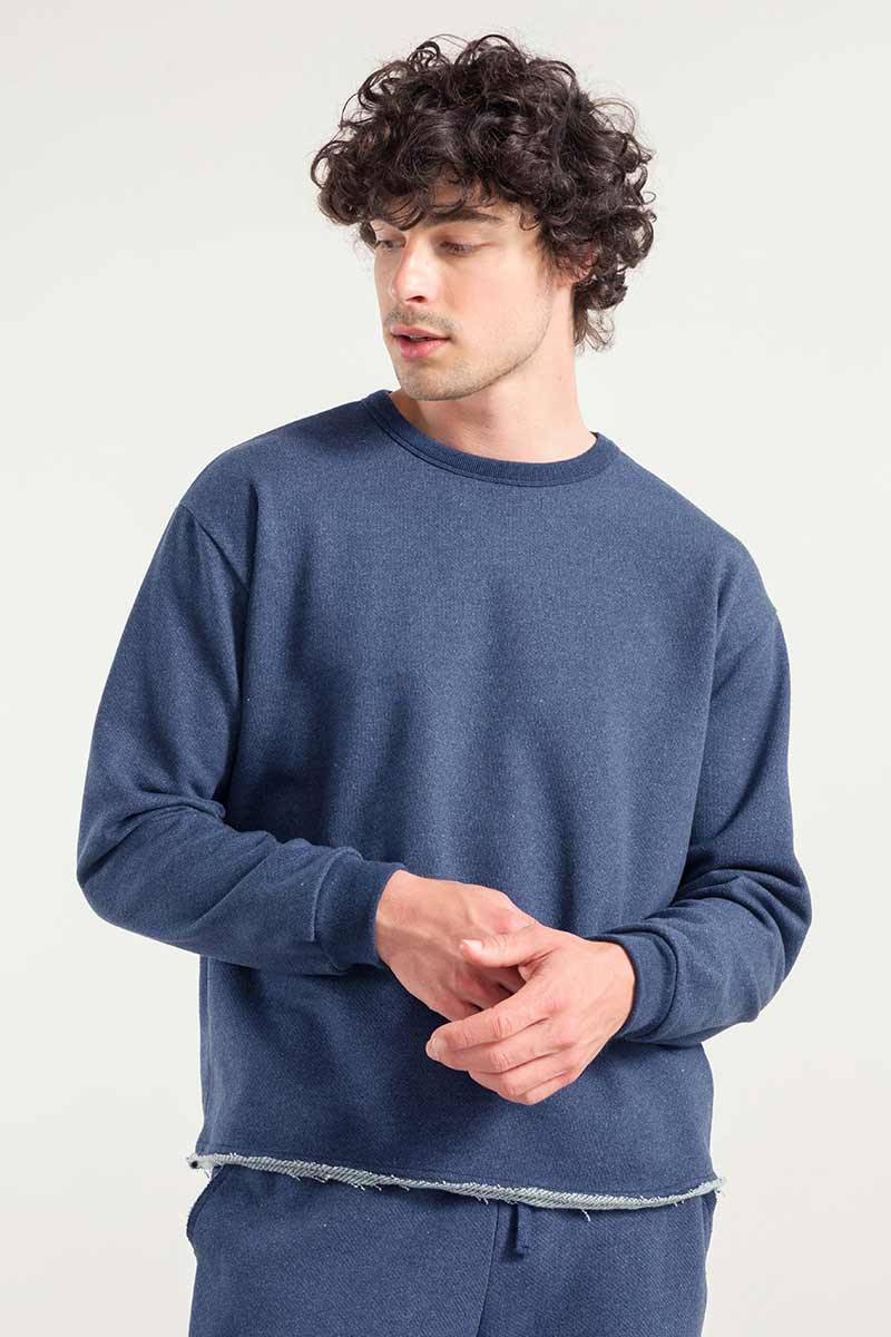 Rifò RAFAEL Felpa Uomo Cotone Jeans Rigenerato Online