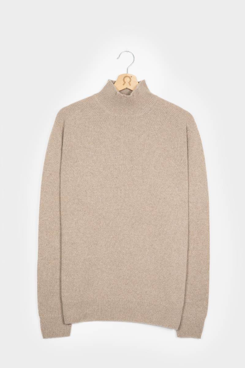 Rifò CLEMENTE Maglia Collo Alto Uomo Cashmere Rigenerato Vendita Calda