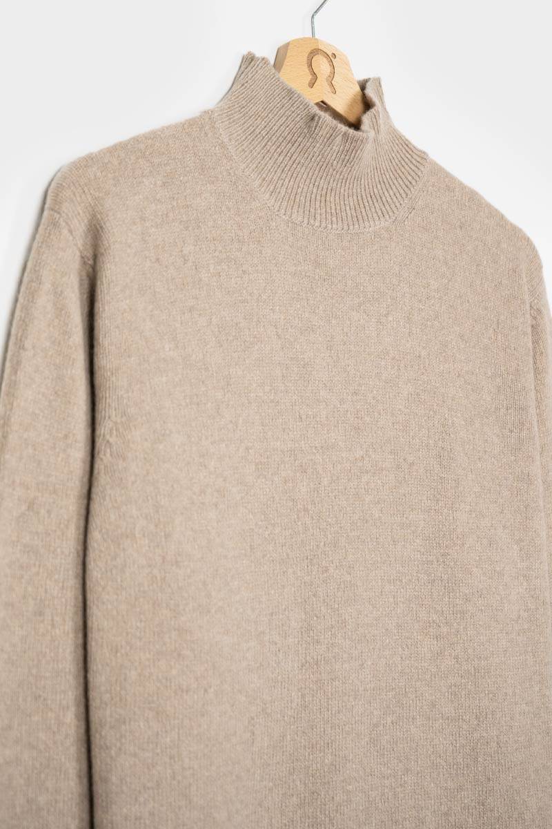 Rifò CLEMENTE Maglia Collo Alto Uomo Cashmere Rigenerato Vendita Calda