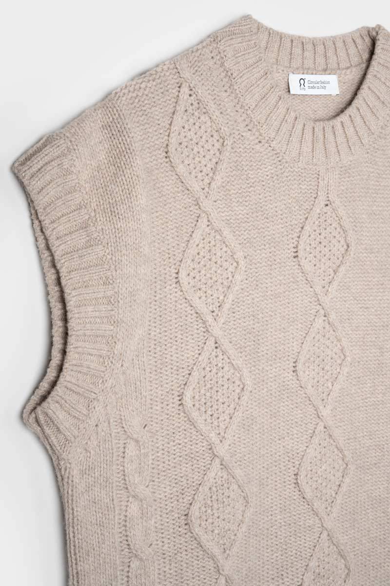 Rifò NORMA Gilet Donna Lana Rigenerata Moda