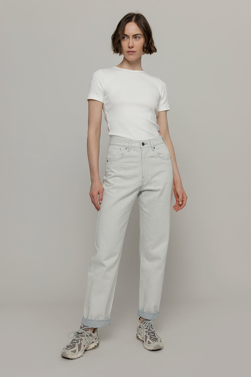 Rifò AGLAIA Pantaloni Jeans Donna Cotone Rigenerato Italy