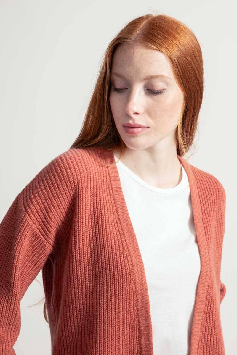 Rifò MARGHERITA Cardigan Donna Cashmere Rigenerato Nuovo