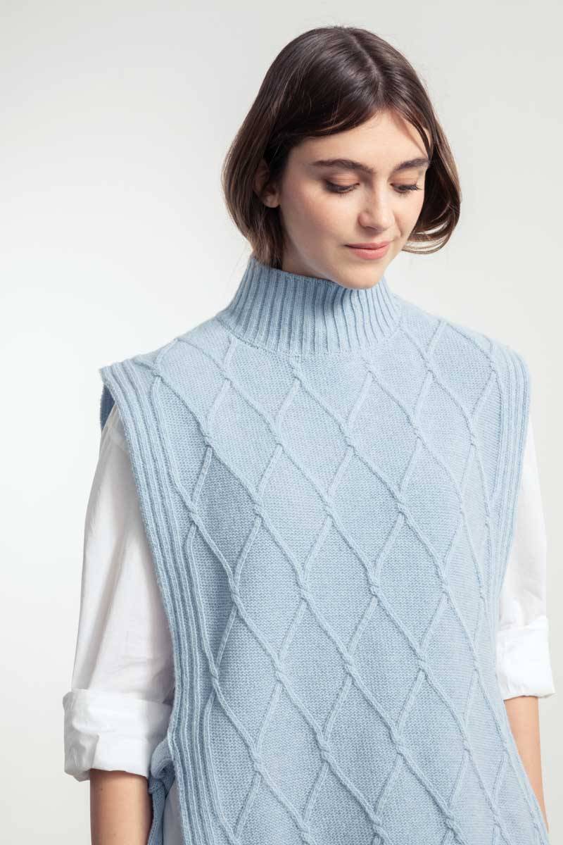 Rifò DELIA Gilet Collo Alto Lana Rigenerata Convenienza