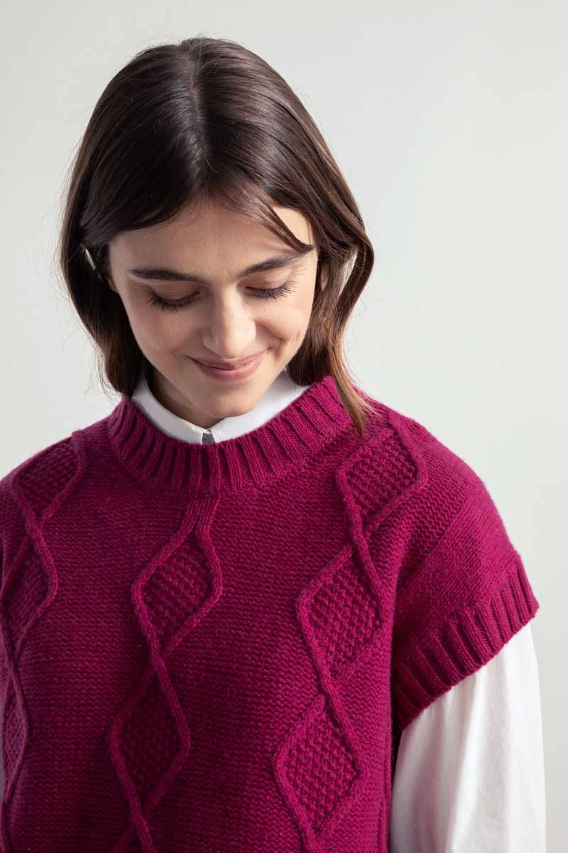 Rifò NORMA Gilet Donna Lana Rigenerata Saldi