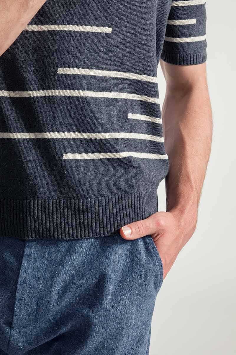 Rifò ADONE Maglia Righe Uomo Cotone Rigenerato Vendite Flash