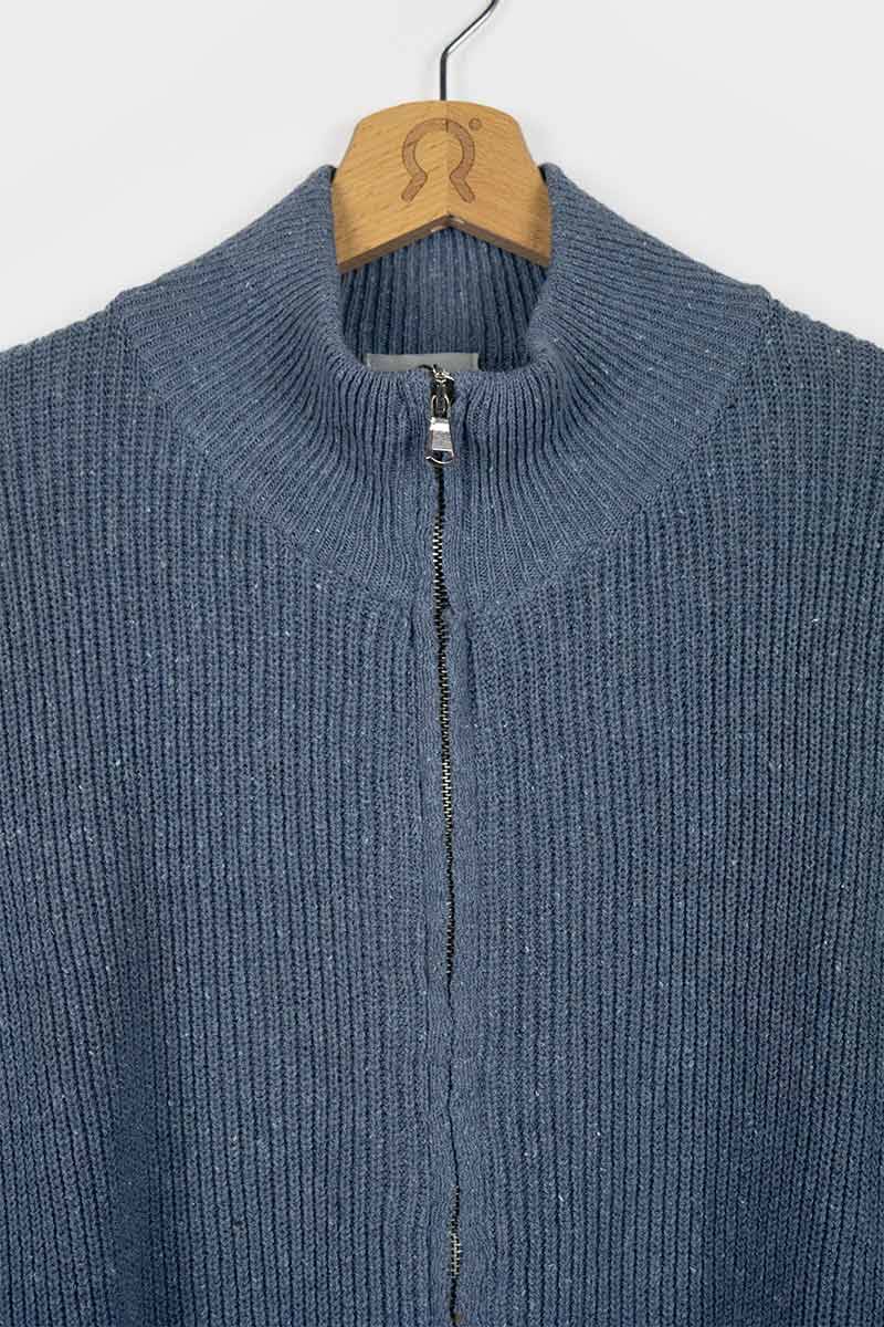 Rifò DUCCIO Cardigan Uomo Cotone Jeans Rigenerato Nuova