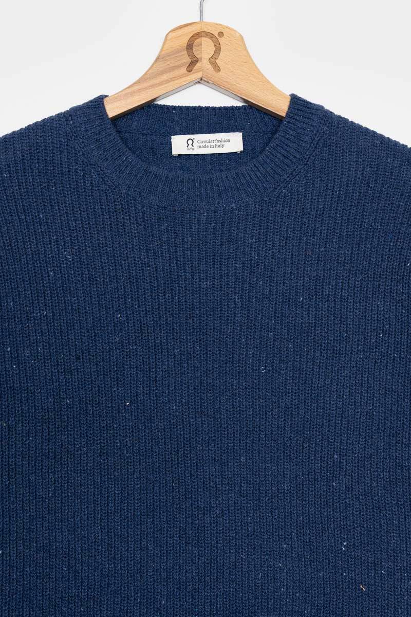 Rifò VITTORIO Maglia Girocollo Uomo Cotone Jeans Rigenerato 2025