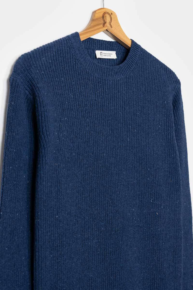 Rifò VITTORIO Maglia Girocollo Uomo Cotone Jeans Rigenerato 2025