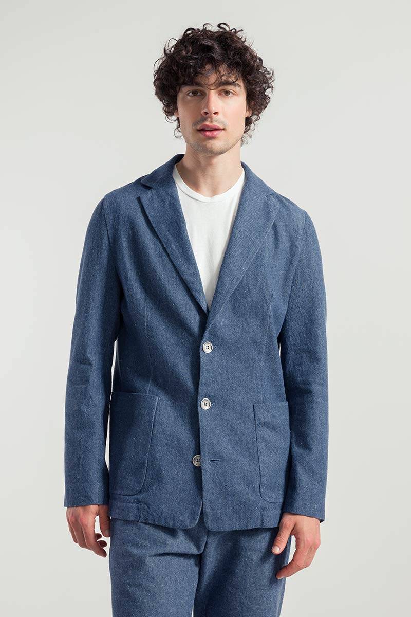 Rifò CURZIO Blazer Uomo Jeans Rigenerato In Linea