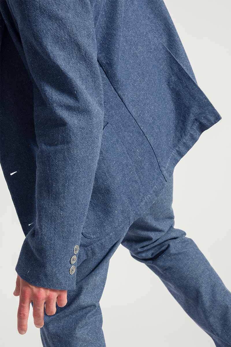 Rifò CURZIO Blazer Uomo Jeans Rigenerato In Linea