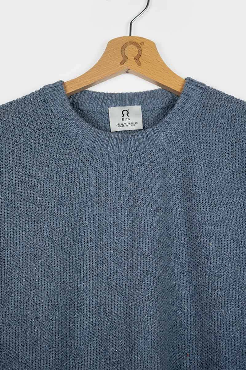 Rifò GINO Maglia Uomo Cotone Jeans rigenerato Vendita