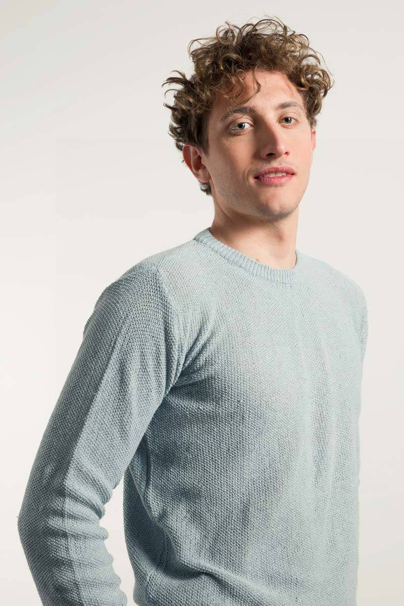 Rifò GINO Maglia Uomo Cotone Jeans rigenerato Promozione