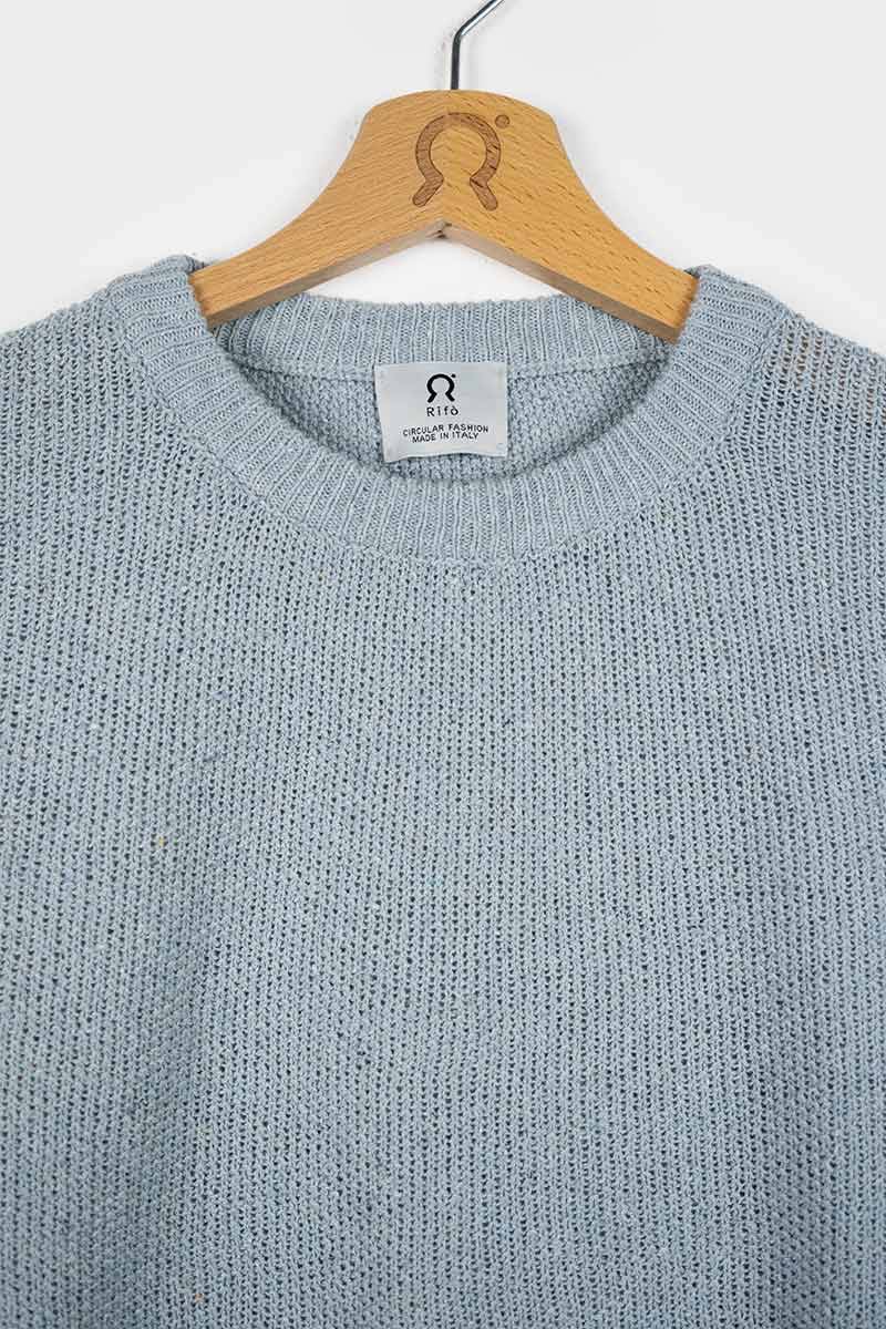 Rifò GINO Maglia Uomo Cotone Jeans rigenerato Promozione