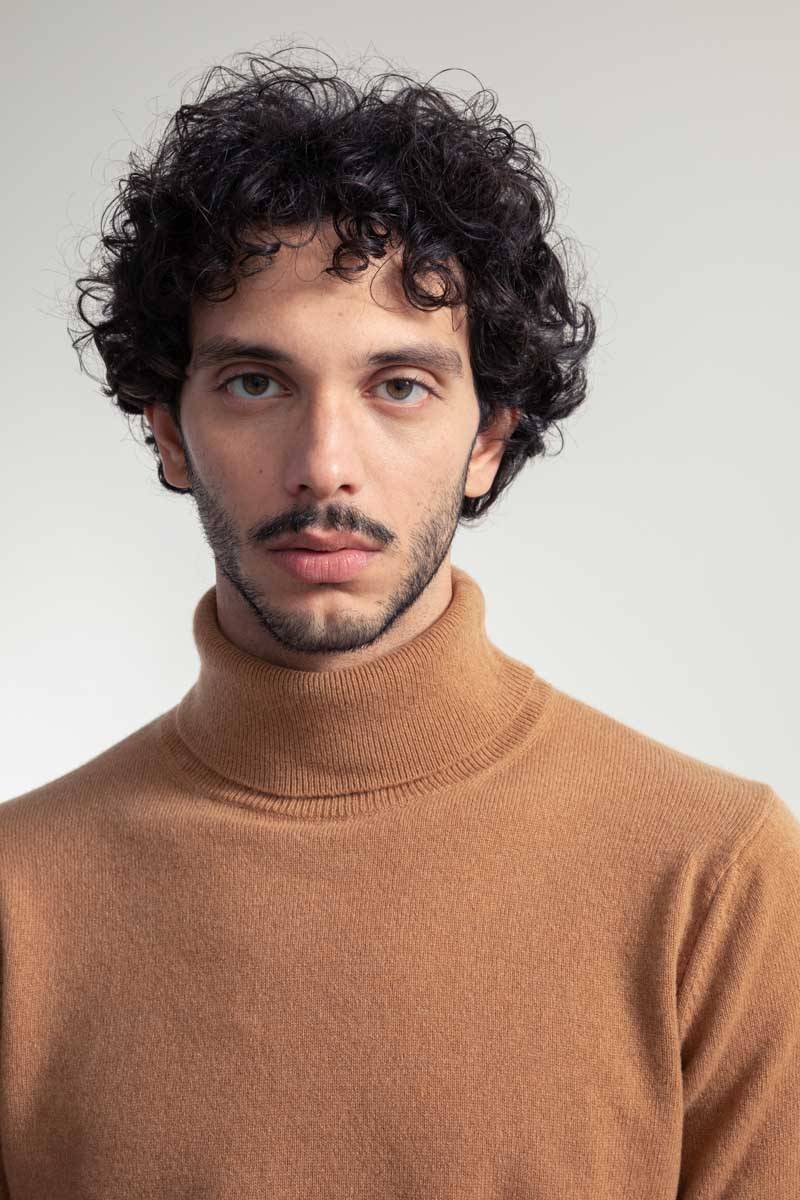 Rifò ALBERTO Maglia Collo Alto Uomo Cashmere Rigenerato Promozione Limitata
