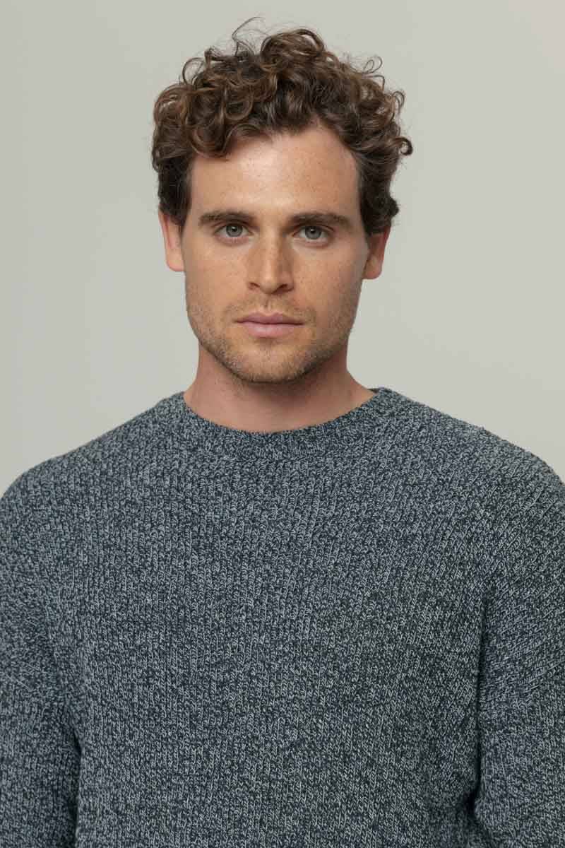 Rifò COSIMO Maglia Uomo Cotone Jeans Rigenerato Affare Del Giorno