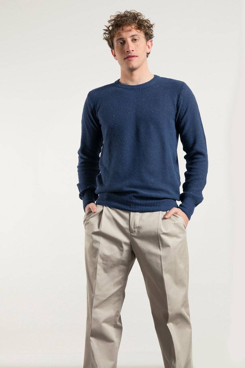 Rifò GINO Maglia Uomo Cotone Jeans rigenerato Sottocosto