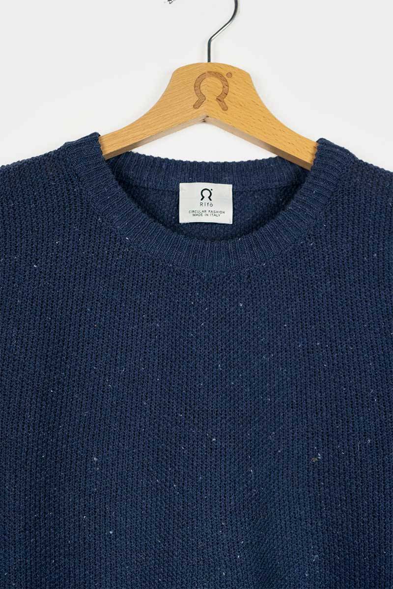 Rifò GINO Maglia Uomo Cotone Jeans rigenerato Sottocosto