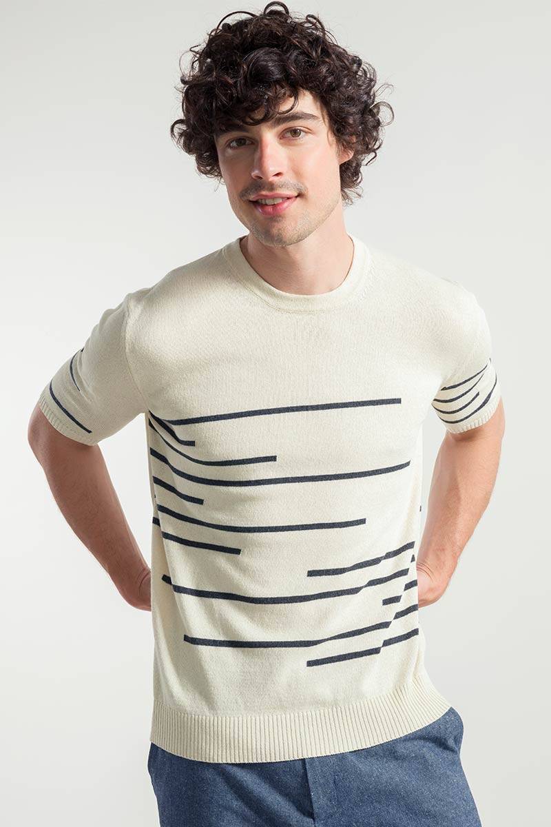 Rifò ADONE Maglia Righe Uomo Cotone Rigenerato Sconto