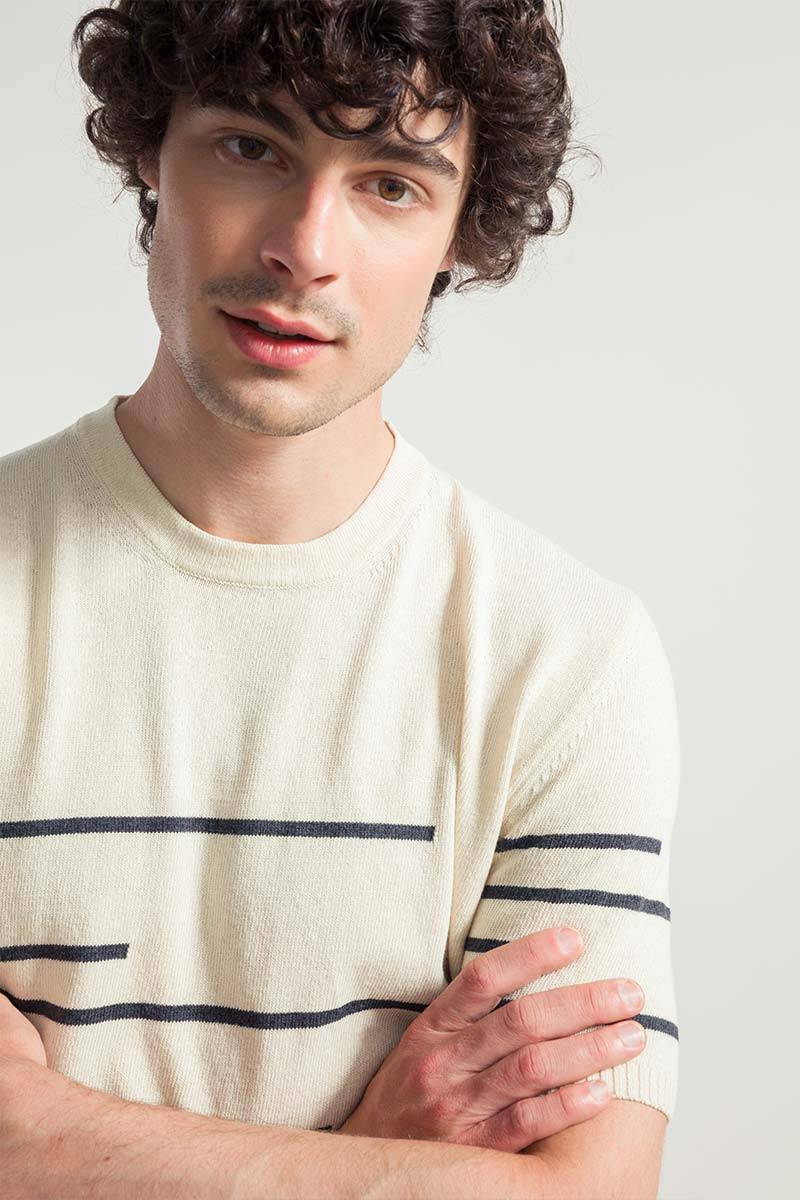 Rifò ADONE Maglia Righe Uomo Cotone Rigenerato Sconto