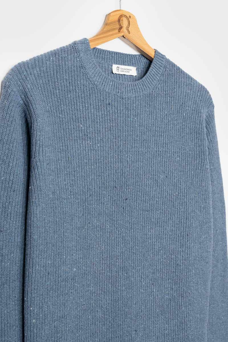 Rifò VITTORIO Maglia Girocollo Uomo Cotone Jeans Rigenerato Offerta