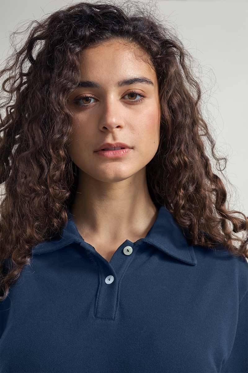 Rifò LUDO Maglia Polo Donna Cotone Rigenerato Vendita Calda