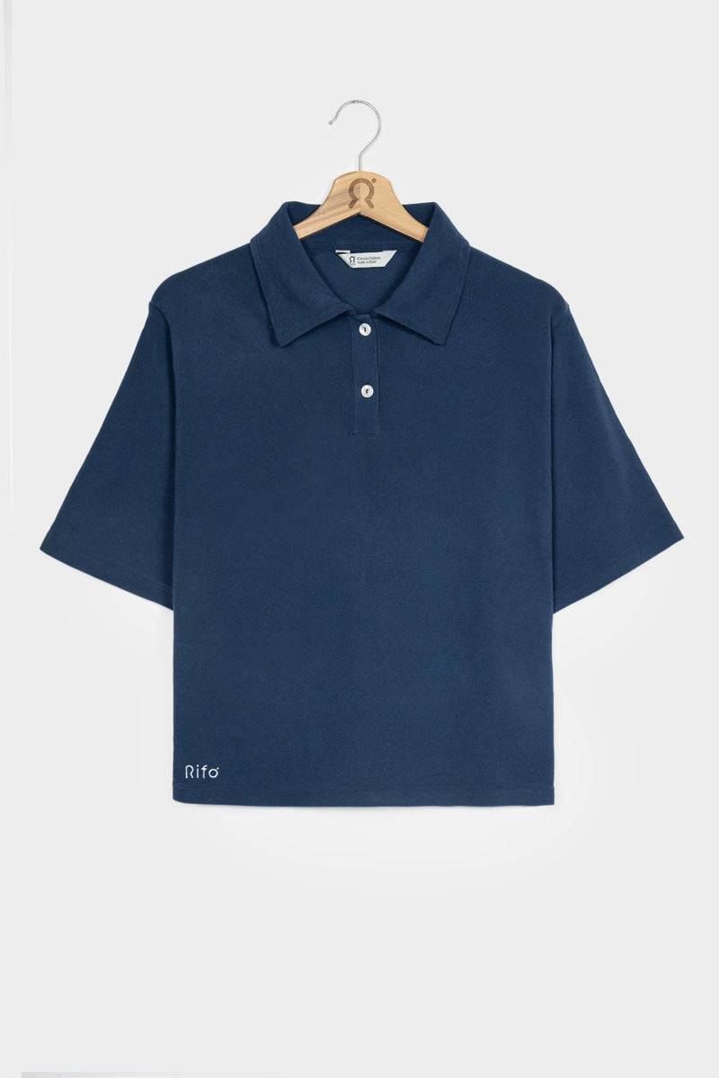 Rifò LUDO Maglia Polo Donna Cotone Rigenerato Vendita Calda