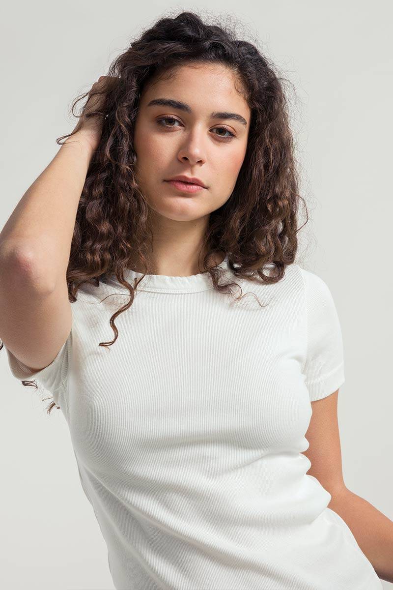Rifò ILARIA Maglietta a Maniche Corte Donna Cotone Rigenerato I Più Venduti