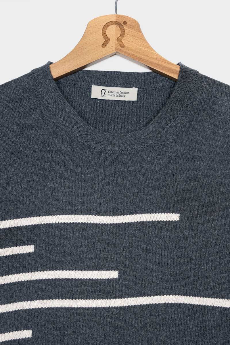 Rifò CLIO Maglia Donna Righe Cotone Rigenerato In Saldo