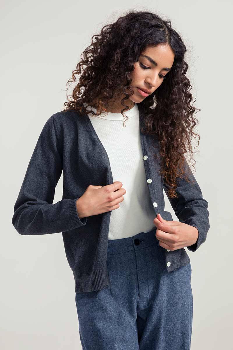 Rifò LUCIA Cardigan Donna Cotone Rigenerato Moda