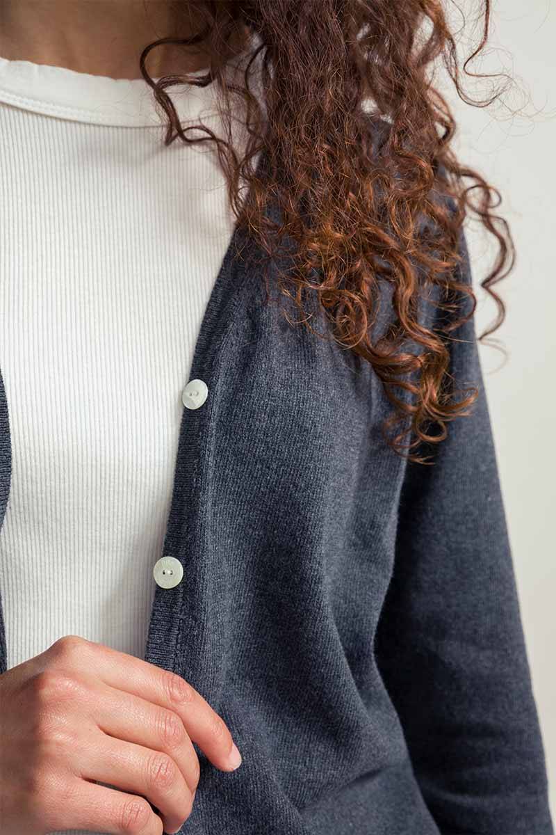 Rifò LUCIA Cardigan Donna Cotone Rigenerato Moda