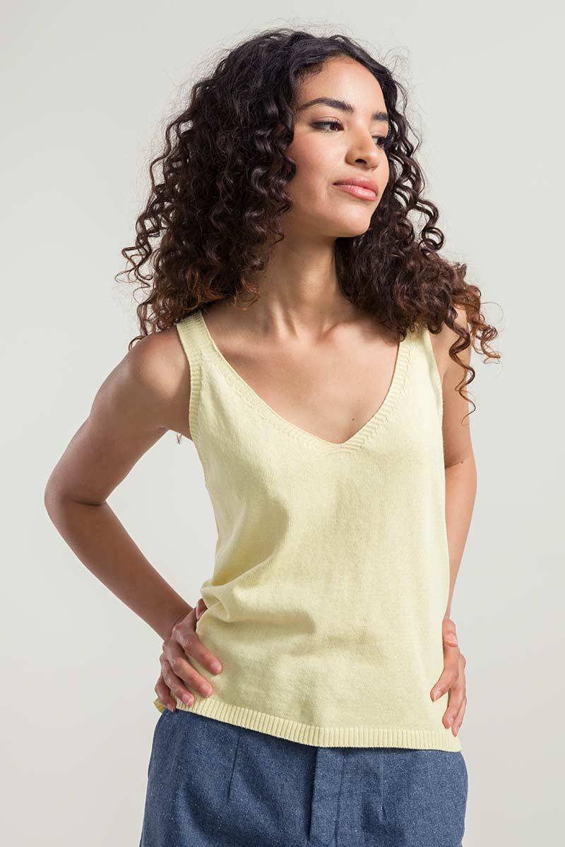 Rifò CLARA Canotta Donna Cotone Rigenerato Italy