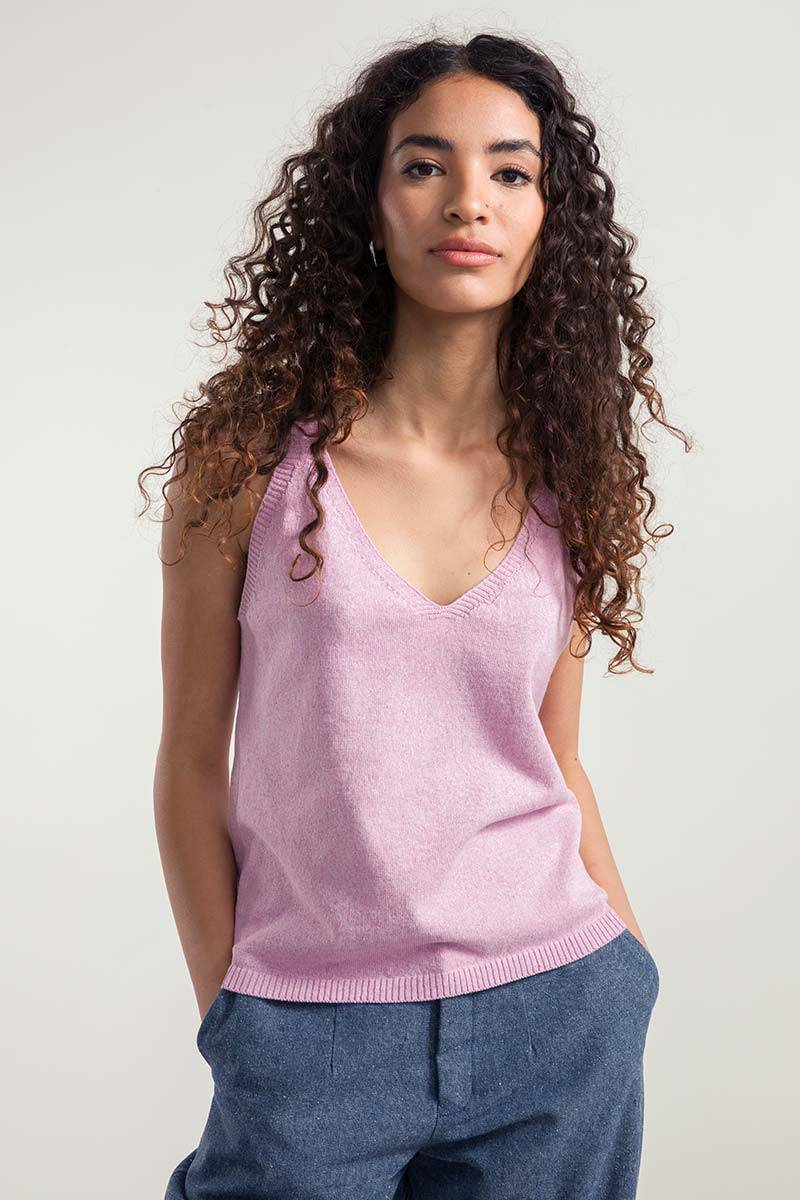 Rifò CLARA Canotta Donna Cotone Rigenerato Italia