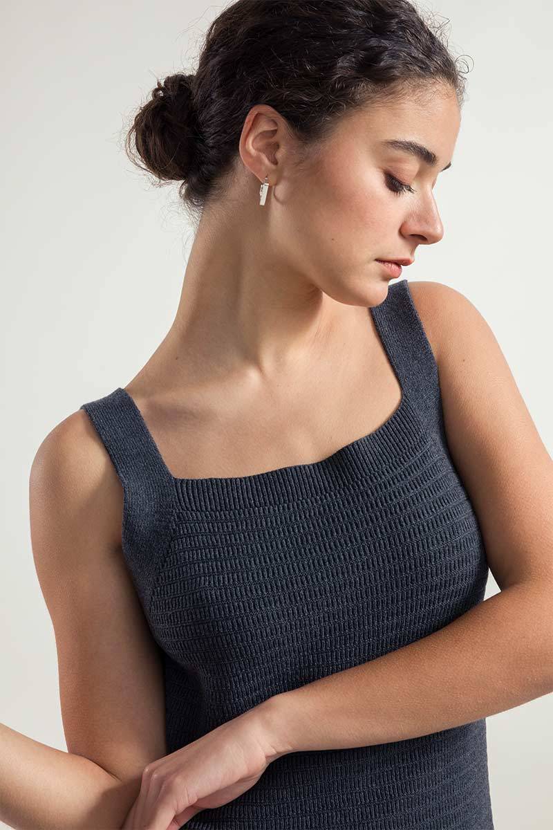 Rifò LUNA Abito Tubino in Maglia Donna Cotone Rigenerato Qualità