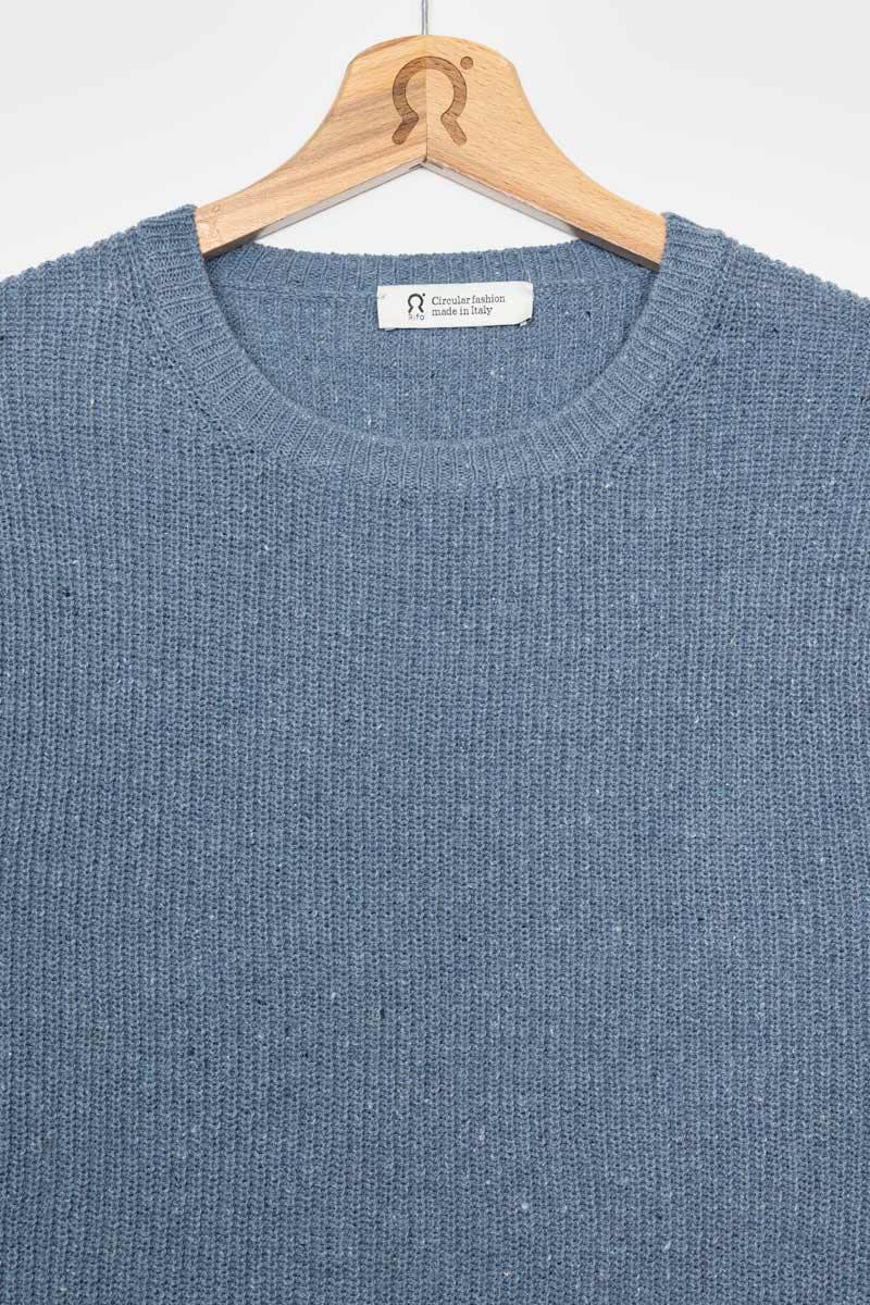 Rifò RACHELE Maglia Girocollo Donna Cotone Jeans Rigenerato Nuova