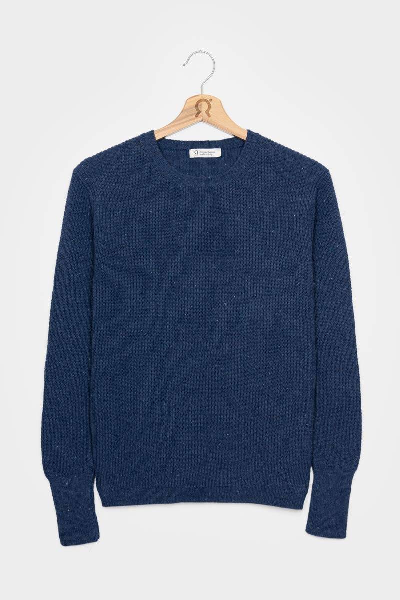 Rifò RACHELE Maglia Girocollo Donna Cotone Jeans Rigenerato Ultimo giorno