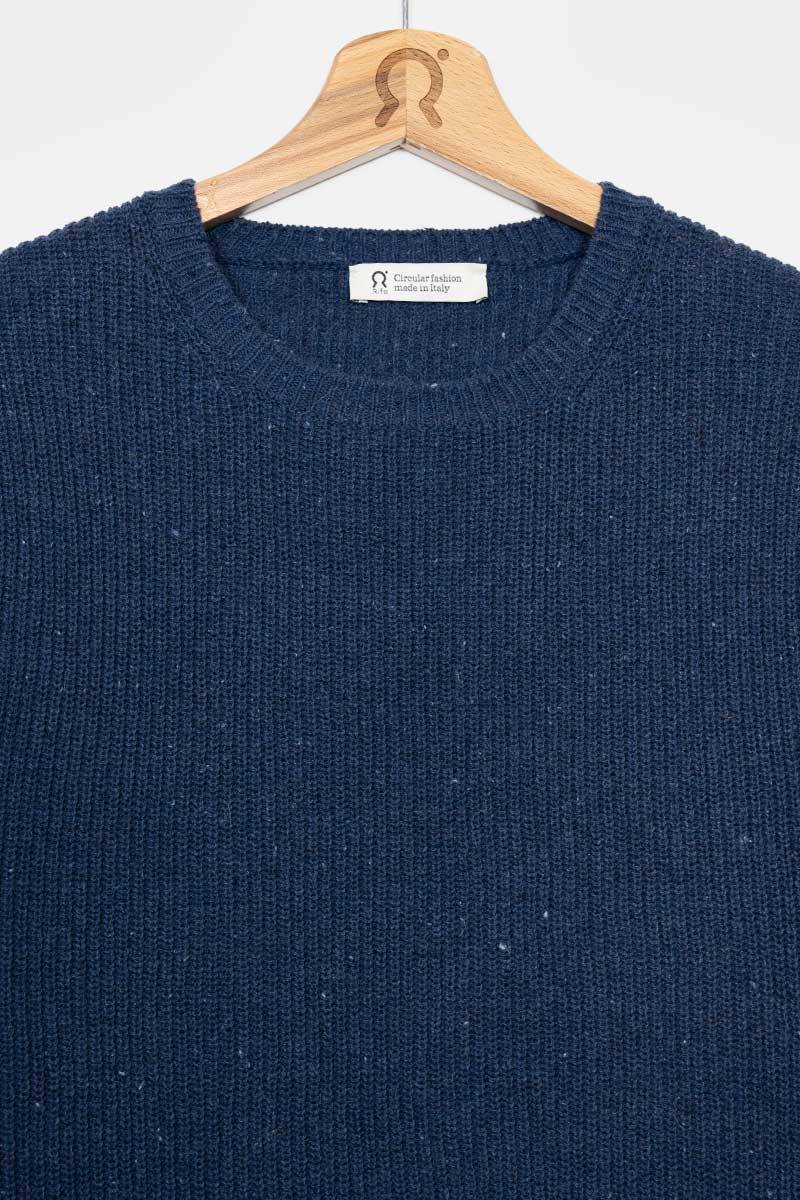 Rifò RACHELE Maglia Girocollo Donna Cotone Jeans Rigenerato Ultimo giorno