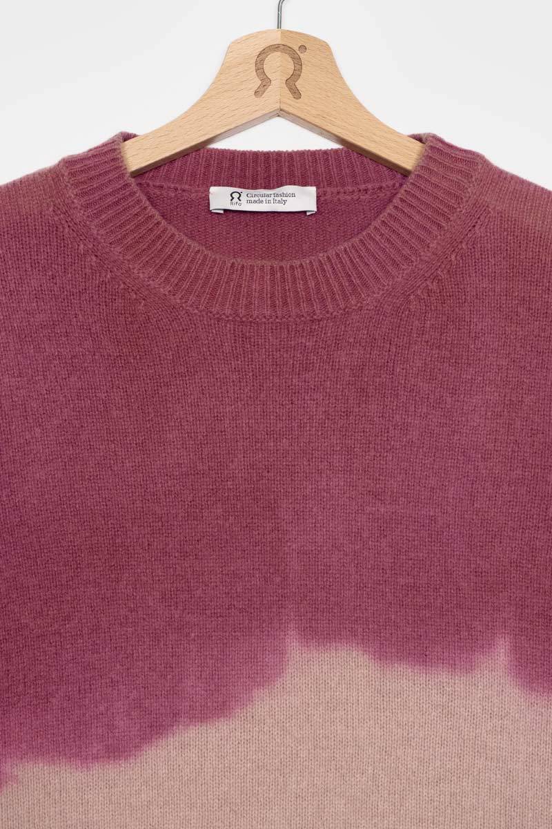 Rifò FIAMMETTA Maglia Girocollo Donna Cashmere Rigenerato Italy